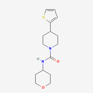 N-(tetrahydro-2H-pyran-4-yl)-4-(thiophen-2-yl)piperidine-1-carboxamide