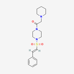 molecular formula C19H27N3O3S B3008677 1-[4-[(E)-2-phenylethenyl]sulfonylpiperazin-1-yl]-2-piperidin-1-ylethanone CAS No. 1241685-03-9