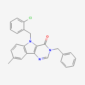 3-benzyl-5-(2-chlorobenzyl)-8-methyl-3H-pyrimido[5,4-b]indol-4(5H)-one