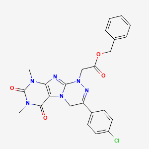 benzyl 2-(3-(4-chlorophenyl)-7,9-dimethyl-6,8-dioxo-6,7,8,9-tetrahydro-[1,2,4]triazino[3,4-f]purin-1(4H)-yl)acetate