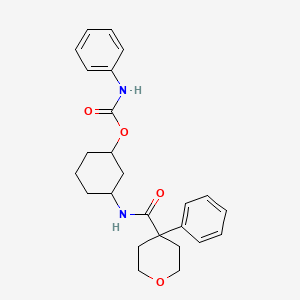 3-(4-phenyltetrahydro-2H-pyran-4-carboxamido)cyclohexyl phenylcarbamate