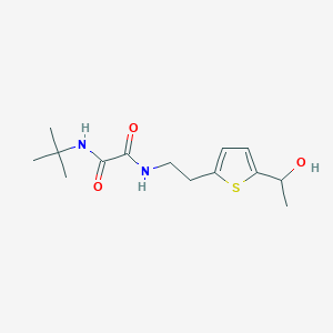 molecular formula C14H22N2O3S B3008693 N1-(tert-butyl)-N2-(2-(5-(1-hydroxyethyl)thiophen-2-yl)ethyl)oxalamide CAS No. 2034404-98-1