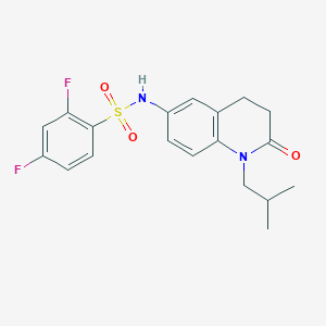 2,4-difluoro-N~1~-(1-isobutyl-2-oxo-1,2,3,4-tetrahydro-6-quinolinyl)-1-benzenesulfonamide