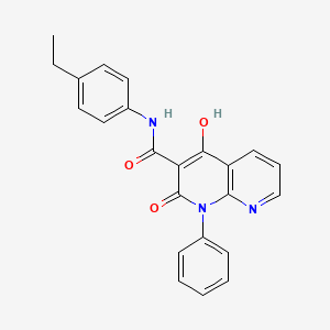 molecular formula C23H19N3O3 B3008701 N-(4-乙基苯基)-4-羟基-2-氧代-1-苯基-1,2-二氢-1,8-萘啶-3-甲酰胺 CAS No. 1251625-03-2