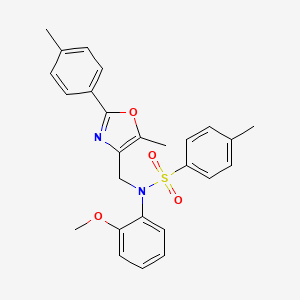 molecular formula C26H26N2O4S B3008712 N-(2-chlorobenzyl)-2-{1-[(3-ethyl-2-oxo-2,3-dihydro-1,3-benzoxazol-6-yl)sulfonyl]piperidin-4-yl}acetamide CAS No. 1251631-85-2