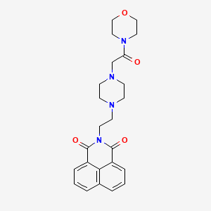 molecular formula C24H28N4O4 B3008716 2-(2-(4-(2-morpholino-2-oxoethyl)piperazin-1-yl)ethyl)-1H-benzo[de]isoquinoline-1,3(2H)-dione CAS No. 2034534-43-3