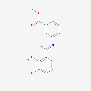 molecular formula C16H15NO4 B3008728 3-{[(1E)-(2-羟基-3-甲氧基苯基)亚甲基]氨基}苯甲酸甲酯 CAS No. 1232821-60-1