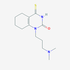 molecular formula C13H21N3OS B3008730 1-(3-(dimethylamino)propyl)-4-thioxo-3,4,5,6,7,8-hexahydroquinazolin-2(1H)-one CAS No. 920368-39-4