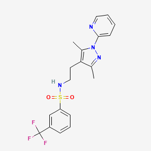 N-(2-(3,5-dimethyl-1-(pyridin-2-yl)-1H-pyrazol-4-yl)ethyl)-3-(trifluoromethyl)benzenesulfonamide