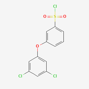 molecular formula C12H7Cl3O3S B3008735 [3-(3,5-Dichlorophenoxy)phenyl]sulfonyl chloride CAS No. 885950-83-4