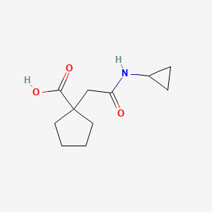 molecular formula C11H17NO3 B3008736 1-[(Cyclopropylcarbamoyl)methyl]cyclopentane-1-carboxylic acid CAS No. 854137-66-9