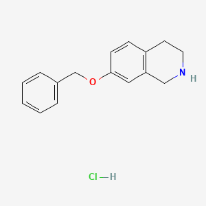 molecular formula C16H18ClNO B3008742 7-(苄氧基)-1,2,3,4-四氢异喹啉盐酸盐 CAS No. 2216751-17-4
