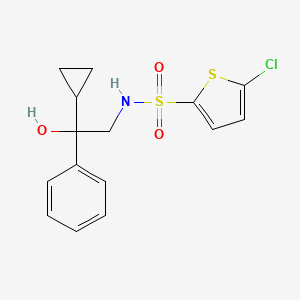 molecular formula C15H16ClNO3S2 B3008743 5-chloro-N-(2-cyclopropyl-2-hydroxy-2-phenylethyl)thiophene-2-sulfonamide CAS No. 1448077-07-3