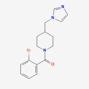 molecular formula C16H18BrN3O B3008746 (4-((1H-imidazol-1-yl)methyl)piperidin-1-yl)(2-bromophenyl)methanone CAS No. 1351644-21-7
