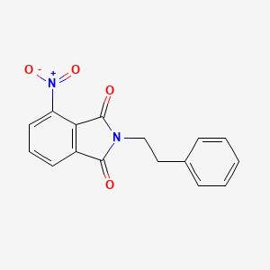 molecular formula C16H12N2O4 B3008755 4-nitro-2-(2-phenylethyl)-1H-isoindole-1,3(2H)-dione CAS No. 340987-11-3
