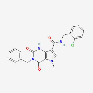 3-benzyl-N-(2-chlorobenzyl)-5-methyl-2,4-dioxo-2,3,4,5-tetrahydro-1H-pyrrolo[3,2-d]pyrimidine-7-carboxamide