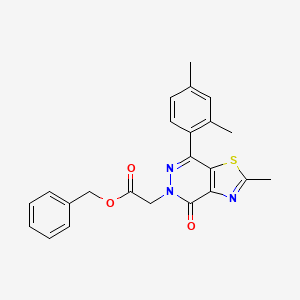 benzyl 2-(7-(2,4-dimethylphenyl)-2-methyl-4-oxothiazolo[4,5-d]pyridazin-5(4H)-yl)acetate