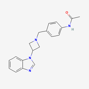 molecular formula C19H20N4O B3008769 N-[4-[[3-(Benzimidazol-1-yl)azetidin-1-yl]methyl]phenyl]acetamide CAS No. 2380194-68-1