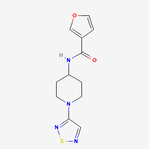 molecular formula C12H14N4O2S B3008776 N-(1-(1,2,5-噻二唑-3-基)哌啶-4-基)呋喃-3-甲酰胺 CAS No. 2034303-93-8