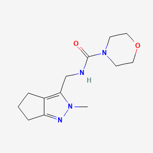 molecular formula C13H20N4O2 B3008782 N-((2-甲基-2,4,5,6-四氢环戊并[c]吡唑-3-基)甲基)吗啉-4-甲酰胺 CAS No. 2034508-35-3