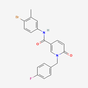 molecular formula C20H16BrFN2O2 B3008788 N-(4-bromo-3-methylphenyl)-1-(4-fluorobenzyl)-6-oxo-1,6-dihydropyridine-3-carboxamide CAS No. 1004257-38-8