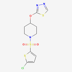 2-((1-((5-Chlorothiophen-2-yl)sulfonyl)piperidin-4-yl)oxy)-1,3,4-thiadiazole