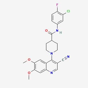 molecular formula C24H22ClFN4O3 B3008796 1-(2,5-二甲基苯基)-4-{5-[3-(4-甲基苯基)-1,2,4-恶二唑-5-基]吡啶-2-基}哌嗪 CAS No. 1226448-00-5