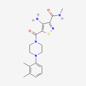 4-amino-5-(4-(2,3-dimethylphenyl)piperazine-1-carbonyl)-N-methylisothiazole-3-carboxamide