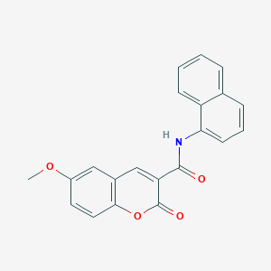 molecular formula C21H15NO4 B3008808 6-methoxy-N-(naphthalen-1-yl)-2-oxo-2H-chromene-3-carboxamide CAS No. 681479-56-1