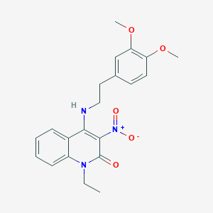 4-((3,4-dimethoxyphenethyl)amino)-1-ethyl-3-nitroquinolin-2(1H)-one