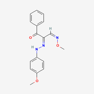 molecular formula C17H17N3O3 B3008812 2-[2-(4-methoxyphenyl)hydrazono]-3-oxo-3-phenylpropanal O-methyloxime CAS No. 338758-63-7