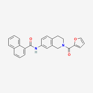 molecular formula C25H20N2O3 B3008824 N-(2-(呋喃-2-羰基)-1,2,3,4-四氢异喹啉-7-基)-1-萘酰胺 CAS No. 955686-39-2