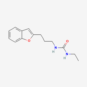 molecular formula C14H18N2O2 B3008825 1-(3-(苯并呋喃-2-基)丙基)-3-乙基脲 CAS No. 2034298-26-3