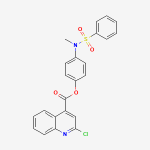 molecular formula C23H17ClN2O4S B3008830 4-(N-methylbenzenesulfonamido)phenyl 2-chloroquinoline-4-carboxylate CAS No. 1118799-36-2