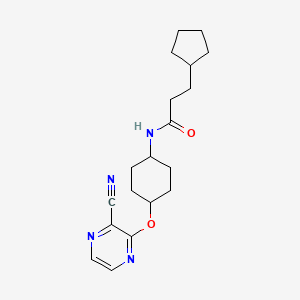 N-((1r,4r)-4-((3-cyanopyrazin-2-yl)oxy)cyclohexyl)-3-cyclopentylpropanamide