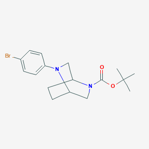 molecular formula C17H23BrN2O2 B3008841 Tert-butyl 5-(4-bromophenyl)-2,5-diazabicyclo[2.2.2]octane-2-carboxylate CAS No. 2097819-97-9