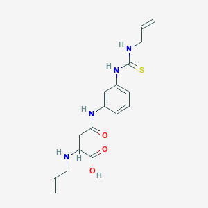 molecular formula C17H22N4O3S B3008842 2-(烯丙氨基)-4-((3-(3-烯丙硫脲基)苯基)氨基)-4-氧代丁酸 CAS No. 1047981-76-9