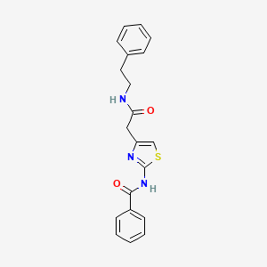 molecular formula C20H19N3O2S B3008848 N-(4-(2-oxo-2-(phenethylamino)ethyl)thiazol-2-yl)benzamide CAS No. 941943-07-3