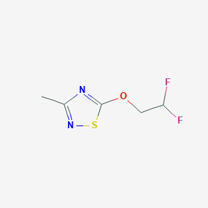 molecular formula C5H6F2N2OS B3008855 5-(2,2-二氟乙氧基)-3-甲基-1,2,4-噻二唑 CAS No. 2200107-81-7