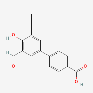 molecular formula C18H18O4 B3008863 3'-(叔丁基)-5'-甲酰基-4'-羟基联苯-4-羧酸 CAS No. 935478-29-8