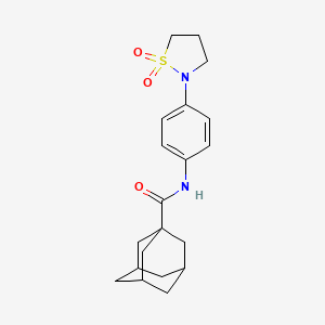 N-[4-(1,1-dioxidoisothiazolidin-2-yl)phenyl]adamantane-1-carboxamide