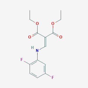 molecular formula C14H15F2NO4 B3008871 2-[(2,5-二氟苯胺基)亚甲基]丙二酸二乙酯 CAS No. 185010-73-5