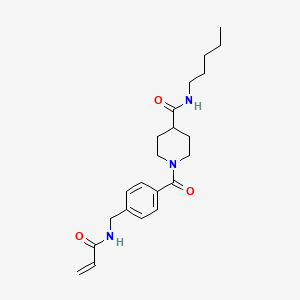 molecular formula C22H31N3O3 B3008872 N-pentyl-1-{4-[(prop-2-enamido)methyl]benzoyl}piperidine-4-carboxamide CAS No. 1209056-98-3