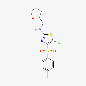 5-chloro-N-((tetrahydrofuran-2-yl)methyl)-4-tosylthiazol-2-amine