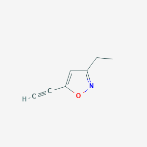 molecular formula C7H7NO B3008883 3-乙基-5-乙炔基-1,2-恶唑 CAS No. 2470436-46-3