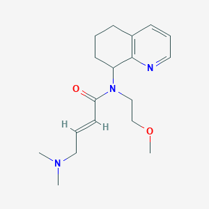molecular formula C18H27N3O2 B3008884 (E)-4-(Dimethylamino)-N-(2-methoxyethyl)-N-(5,6,7,8-tetrahydroquinolin-8-yl)but-2-enamide CAS No. 2411332-08-4