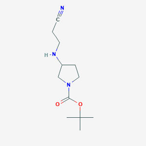 molecular formula C12H21N3O2 B3008887 Tert-butyl 3-[(2-cyanoethyl)amino]pyrrolidine-1-carboxylate CAS No. 1510534-63-0
