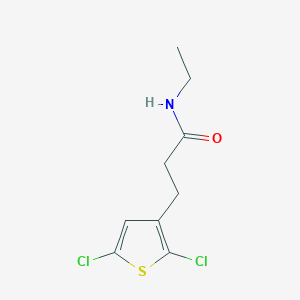 molecular formula C9H11Cl2NOS B3008895 3-(2,5-Dichlorothiophen-3-yl)-N-ethylpropanamide CAS No. 2470437-07-9