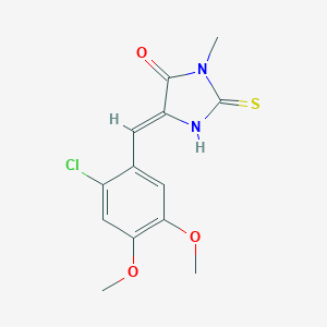 molecular formula C13H13ClN2O3S B300892 5-(2-Chloro-4,5-dimethoxybenzylidene)-3-methyl-2-thioxo-4-imidazolidinone 