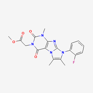 Methyl 2-[6-(2-fluorophenyl)-4,7,8-trimethyl-1,3-dioxopurino[7,8-a]imidazol-2-yl]acetate